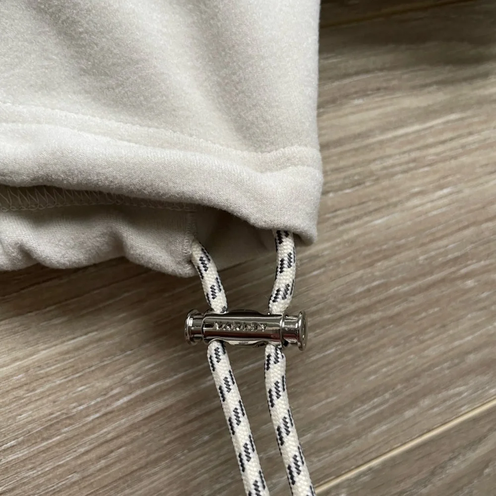 Varley Women’s Half Zip Sweater Drawcord Hem Midlayer Sz S Cream NWOT - Picture 5 of 9